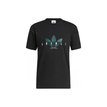 Adidas Original Trefoil Script T Shirt Men's Black