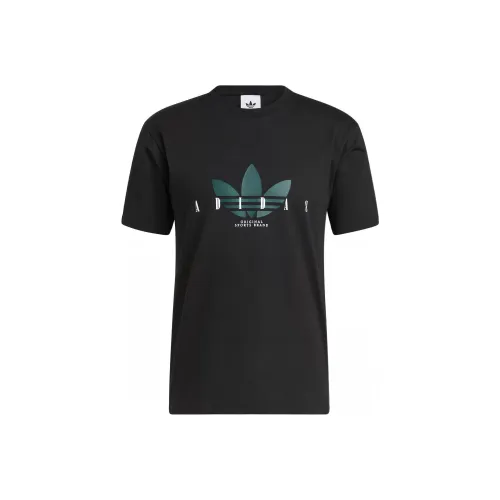 Adidas Original Trefoil Script T Shirt Men's Black