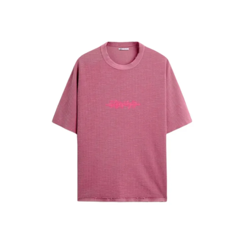 ZARA T-Shirts Men Pink-0