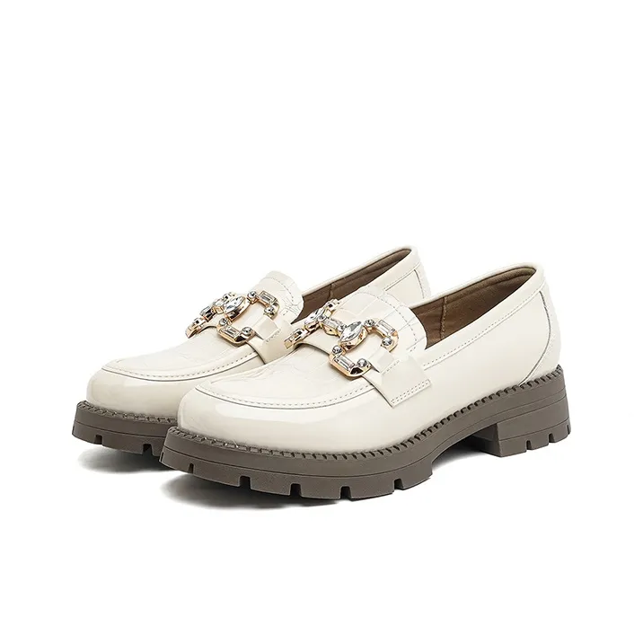 DAPHNE Loafers Women's Black/Beige-7