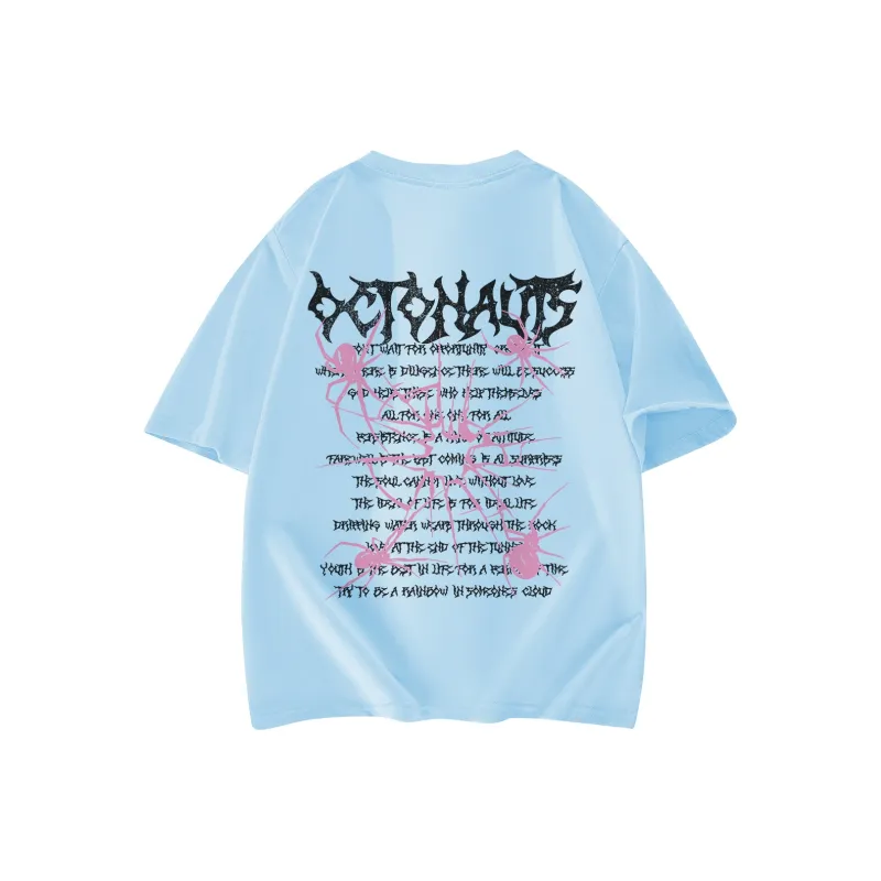 Small Columns Under The Sea T Shirt Unisex Black Pink-12