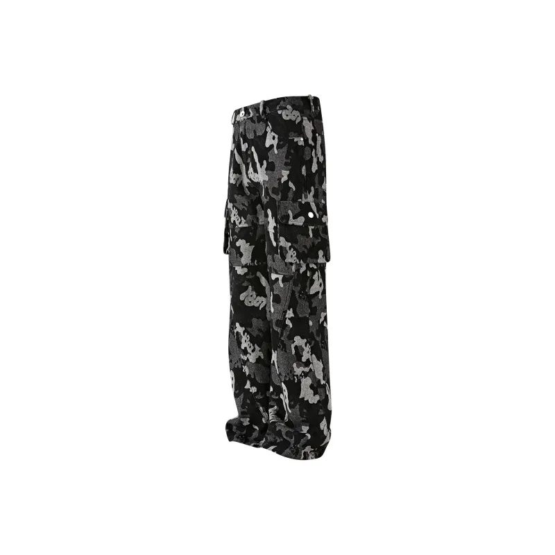 PASET Jeans Unisex Black Gray Camouflage-1
