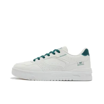 361° Anti Slip Wear Resistant Low Top Skateboard Shoes Men's White Green