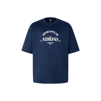 Adidas T Shirt Men's College Navy/Jade White