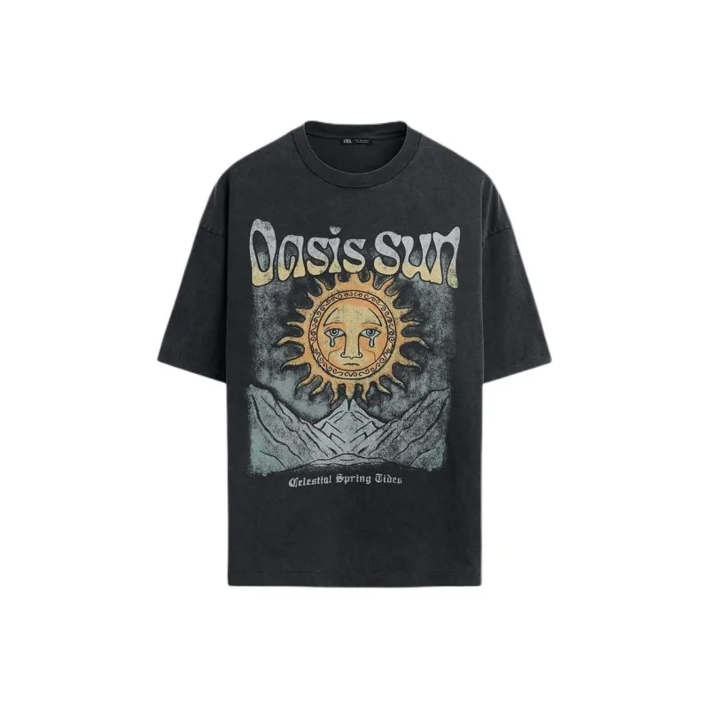 ZARA T Shirt Men's Deep Anthracite-0
