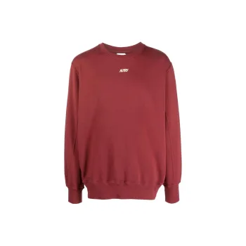 AUTRY Logo Flocked Crewneck Sweatshirt