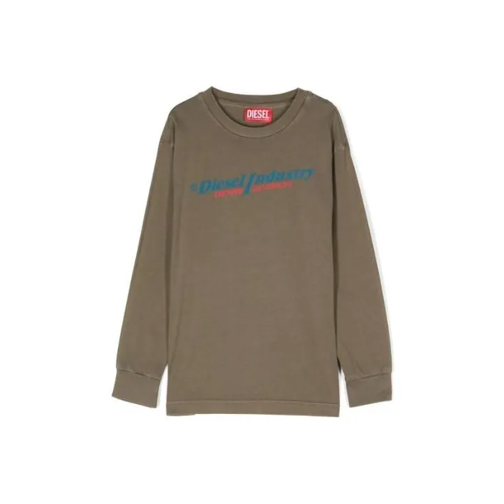 DIESEL Tjustls Logo Printed Crewneck Sweatshirt-1