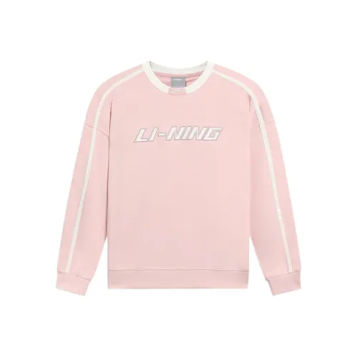 LiNing Sports Life Collection Sweatshirt Unisex Light Aqua Pink