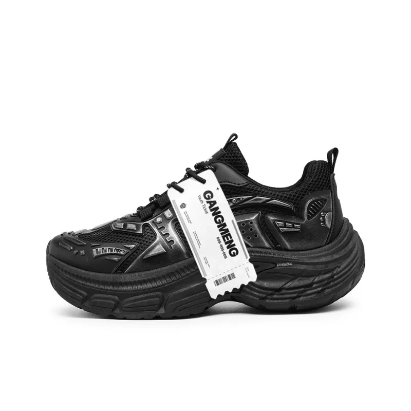 Hong Kong Meng Anti Slip And Wear Resistant Height Increasing Low Top Chunky Sneakers Men's-1