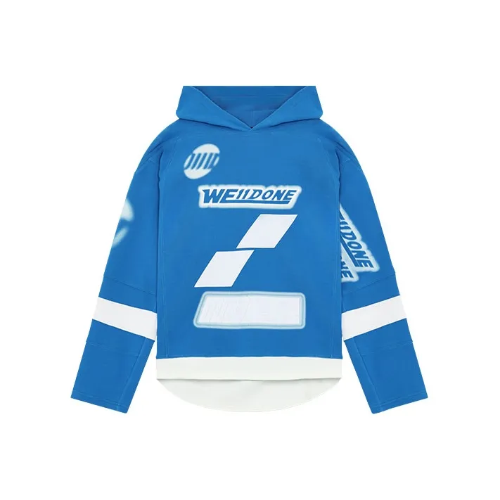 WE11DONE Oversized Football Hoodie-0