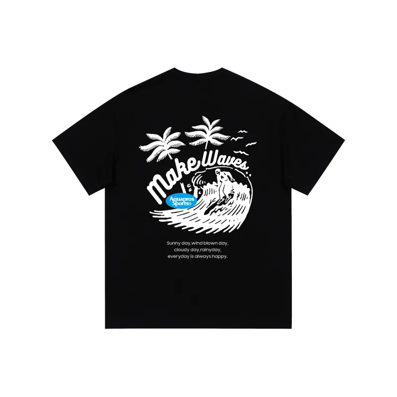 AQUAPROS T Shirts Unisex Black-0