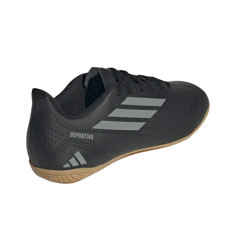 Adidas Deportivo 3 Indoor Anti Slip Wear Resistant Soccer Shoes Men's Black-3