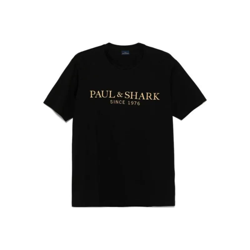 Paul & Shark Logo embroidered T shirt-0