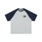 Heather Gray & Navy Blue