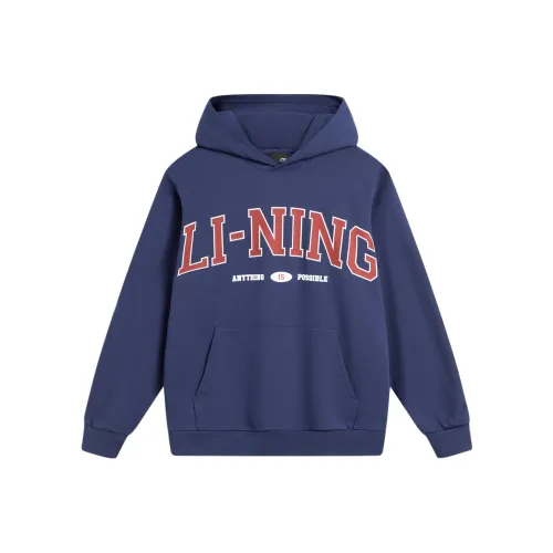 LiNing Weekend Youth Sports Fashion Collection Sweatshirt Unisex Dark Ship Blue