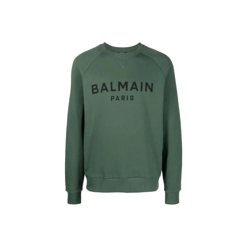 BALMAIN Sweatshirts Men Green-0