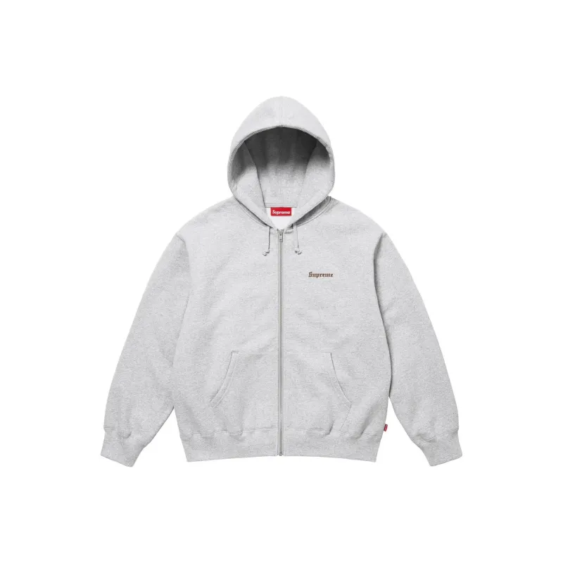 Supreme Crest Zip Up Hooded Sweatshirt-5
