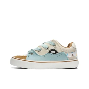 SUPEREDGE Slip Resistant And Abrasion Resistant Support Low Top Casual Shoes Unisex Blue Brown
