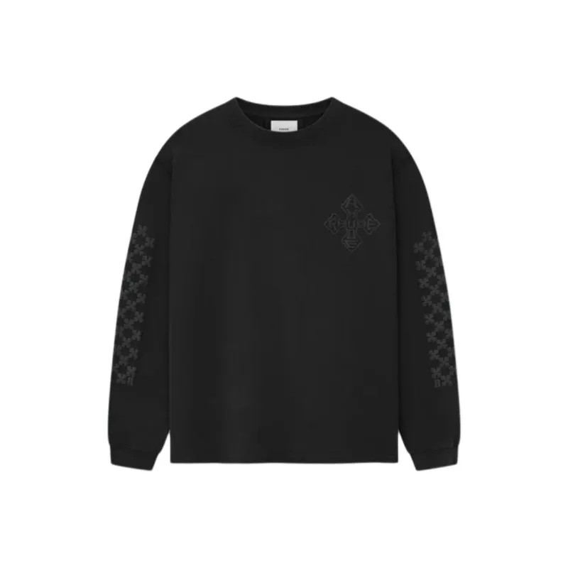 RHUDE Cross Logo Long Sleeve Tee-0
