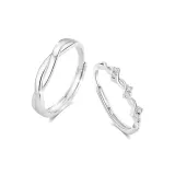 Mobius Couple Rings[Sterling Silver 999]