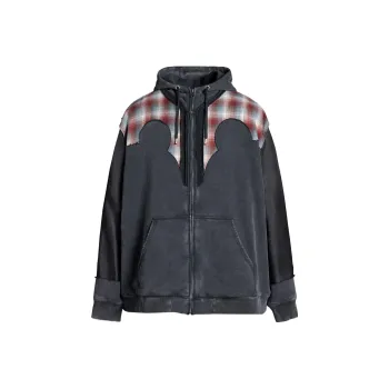 Maison Margiela X Pendleton Yoke detail Zip up Hoodie