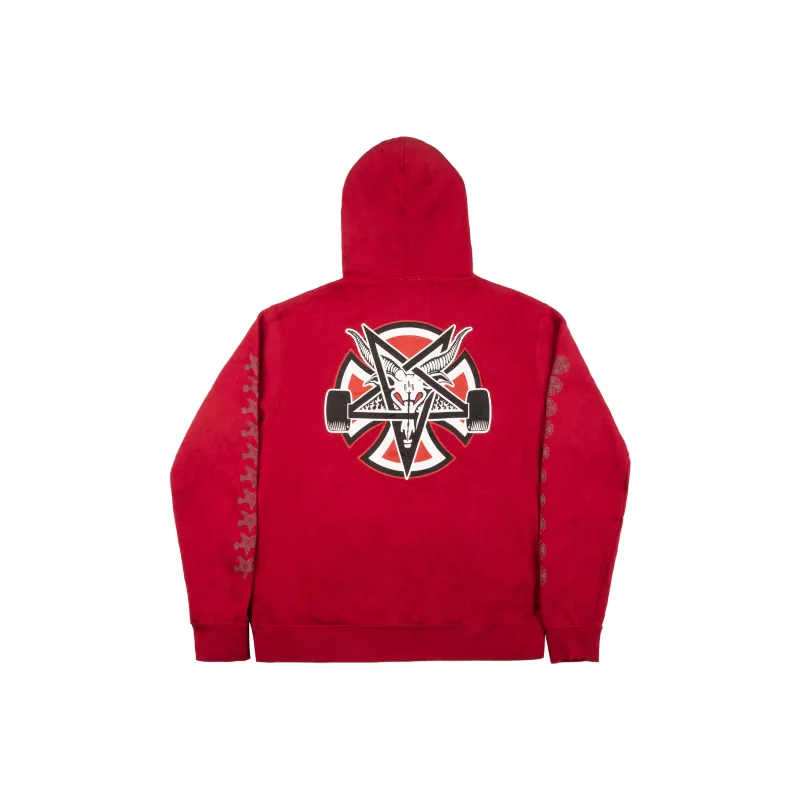 Thrasher X INDEPENDENT Sweatshirts Unisex Red-0