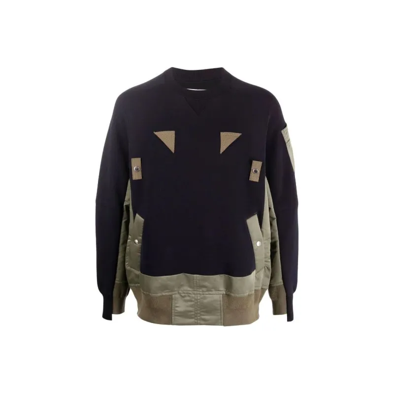 Sacai Sweatshirts Men Blue-0