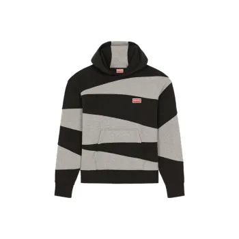 KENZO Logo Patch Panelled Hoodie