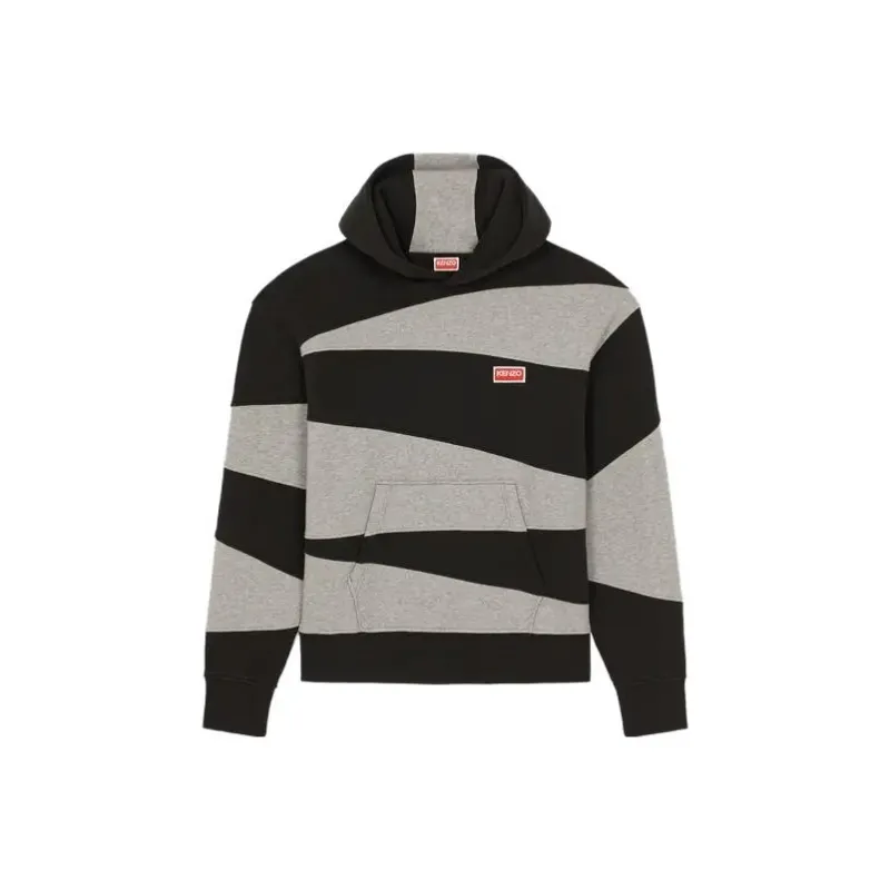KENZO Panelled Cotton Hoodie-0
