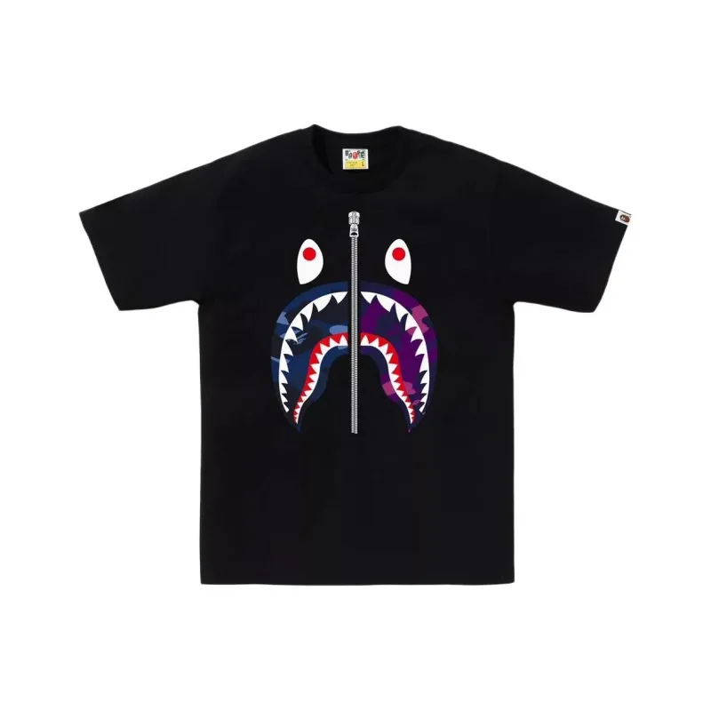 A BATHING APE Abc Camo Rebuild Shark Tee-5