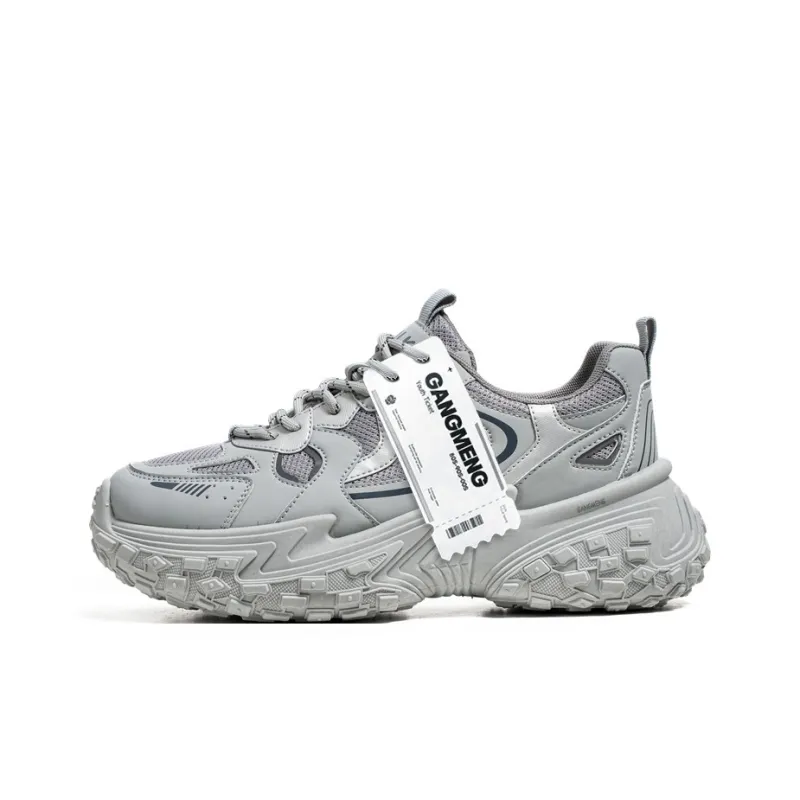 Hong Kong Meng Slip Resistant Breathable Height Increasing Low Top Chunky Sneakers Men's-7