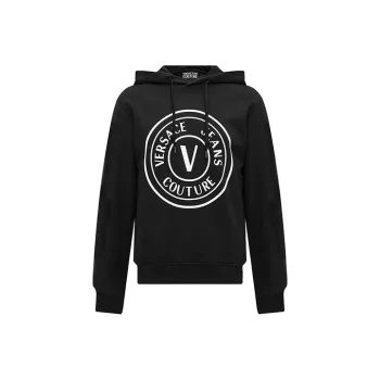 VERSACE JEANS COUTURE Logo Printed Drawstring Hoodie