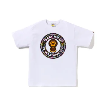 A BATHING APE Neon Camo Milo Busy Works Tee
