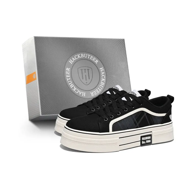 HACKBUTEER Low Top Canvas Shoes Men's Box Included-6