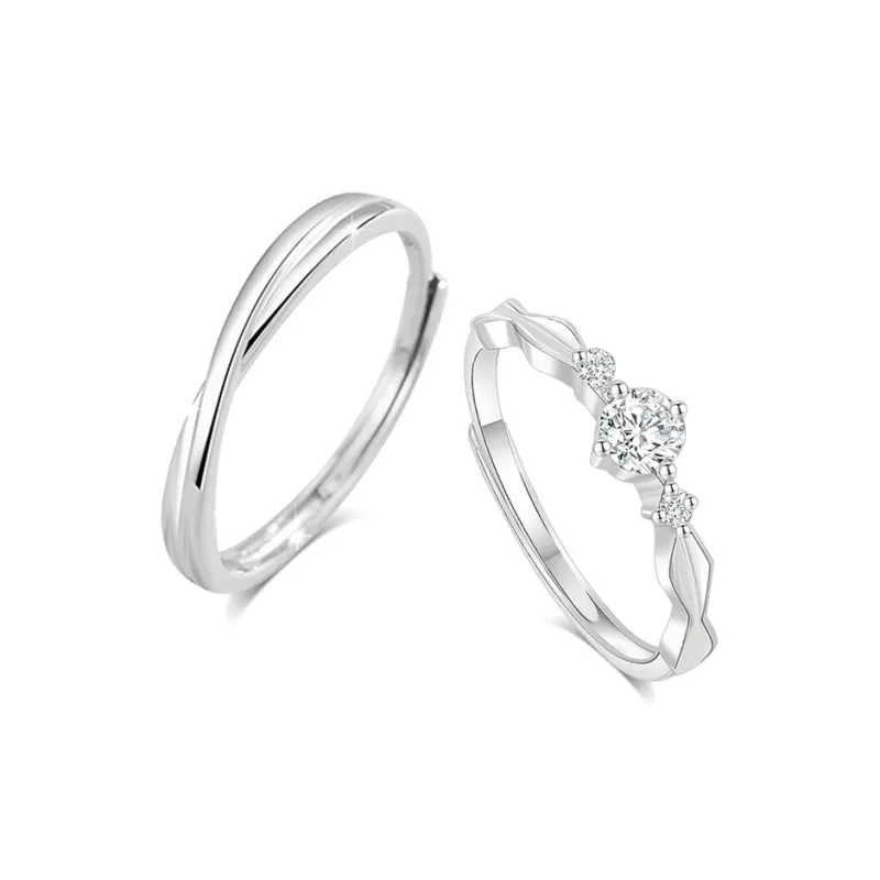 BLANK IN BLANK Sterling Silver Rings Unisex-0