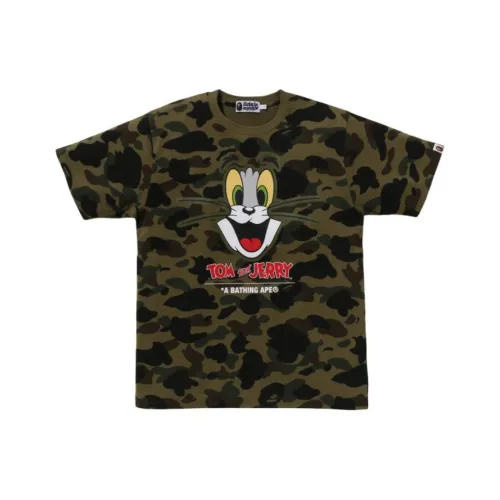 A BATHING APE X Tom And Jerry 85th 1st Camo Tee