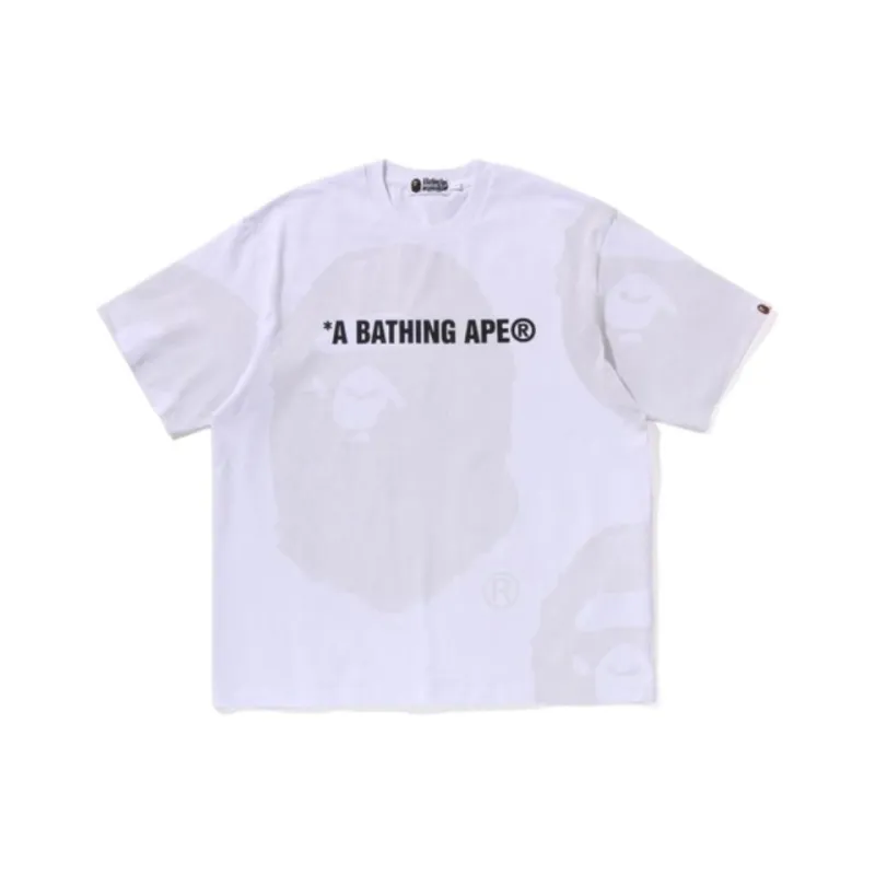 A BATHING APE Water Print Ape Head Relaxed Fit Tee-0