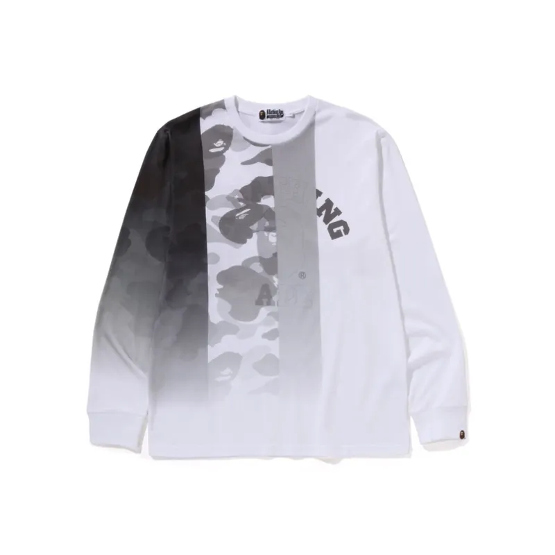 A BATHING APE Patch Work Print Long Sleeve Tee-3