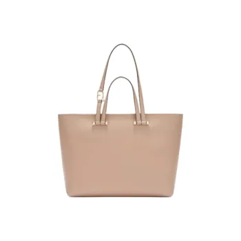 Furla Calfskin Tote Bag, Shopping Bag, Shoulder Bag, Handbag Tubas Women's Pink