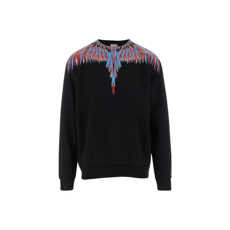 MARCELO BURLON COUNTY OF MILAN Wings-print Crew Neck Sweatshirt-0