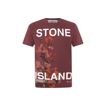 STONE ISLAND T Shirts Men Red