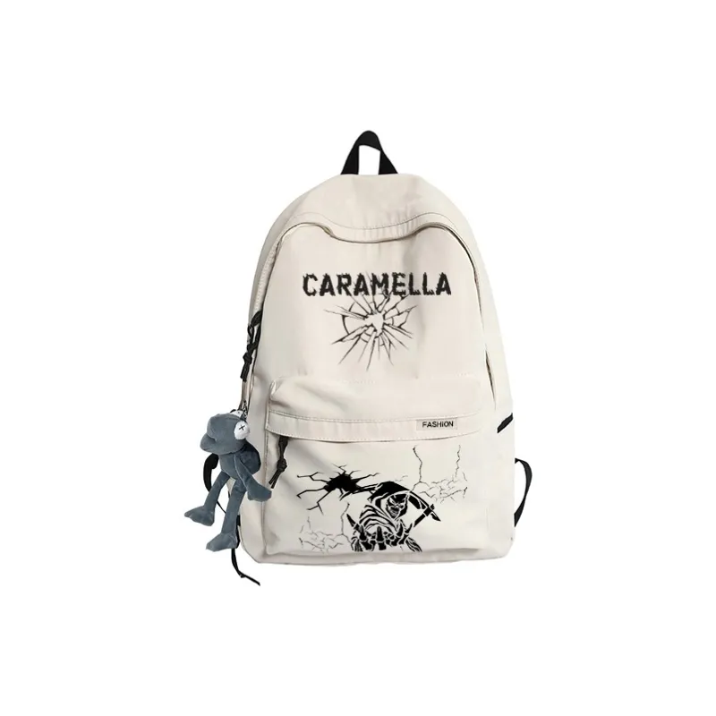Caramella Nylon Backpack Regular Unisex Black/White-9
