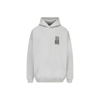 Balenciaga Barcode Logo Fleece Boxy Hoodie
