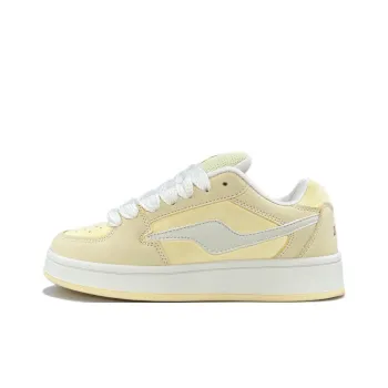 JIANGSHOU Non slip Breathable And Wear resistant Low Top Skateboard Shoes Women's Almond Yellow
