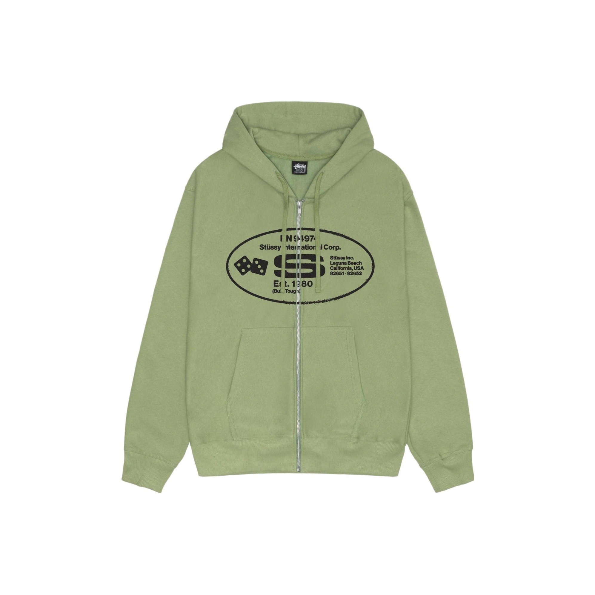 ★韓国の人気★【Stussy】★Stussy OVAL CORP. ZIP HOODIE★ Stussy Oval Corp. Zip Hoodie - POIZON
