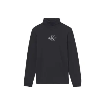 CALVIN KLEIN Slim Long Sleeve Roll Neck Sweatshirt Men's Black