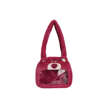 POTDEMIEL Disney/Disney Polyester Shoulder Bag Unisex Burgundy Raspberry