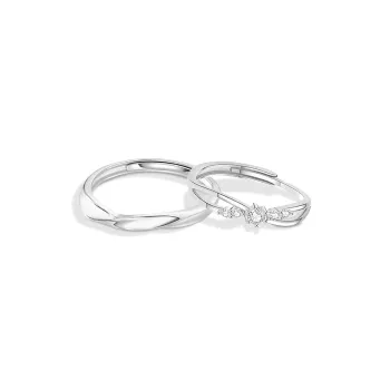 BLANK IN BLANK S999 Fine Silver Rings Unisex