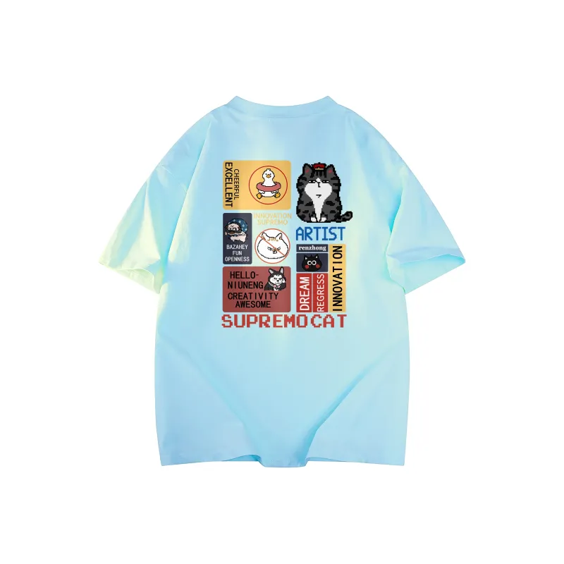 Supremo Cat T Shirts Unisex-14