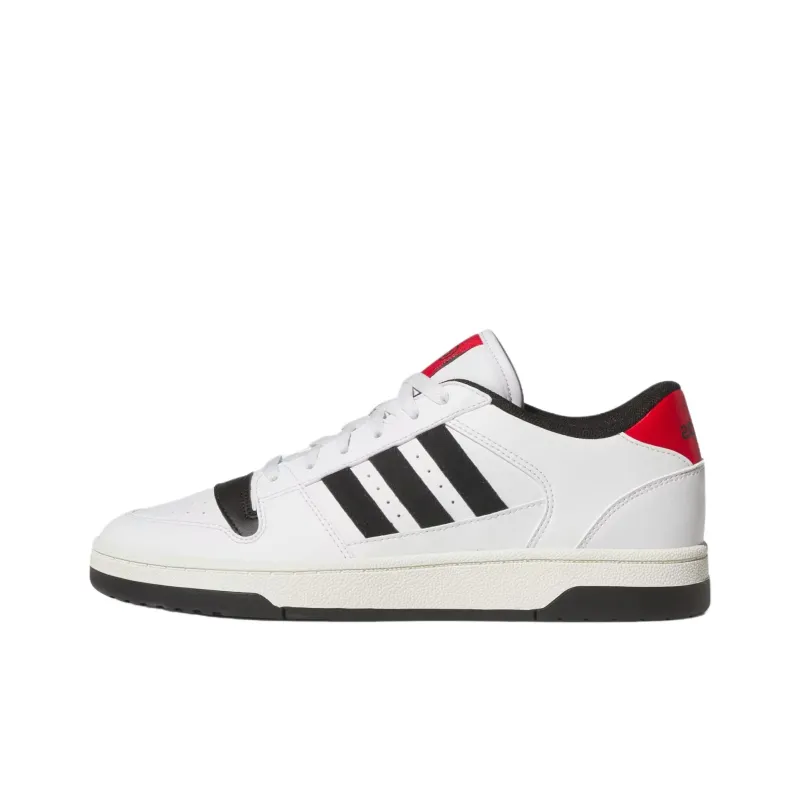 Adidas BREAK START Anti Slip Wear Resistant Low Top Skateboard Shoes Unisex White Black-0
